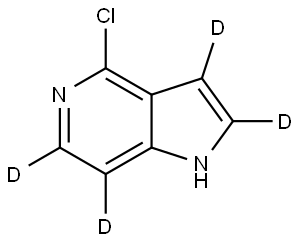 4-chloro-1H-pyrrolo[3,2-c]pyridine-2,3,6,7-d4 Struktur