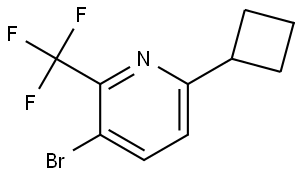 3-bromo-6-cyclobutyl-2-(trifluoromethyl)pyridine Struktur