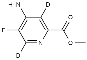 methyl 4-amino-5-fluoropicolinate-3,6-d2 Struktur