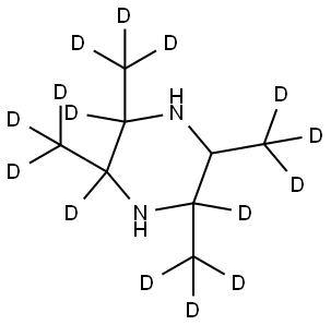 2,3,5,6-tetrakis(methyl-d3)piperazine-2,3,5-d3 Struktur