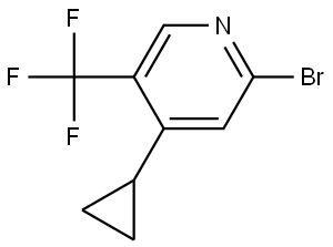 2-bromo-4-cyclopropyl-5-(trifluoromethyl)pyridine Struktur