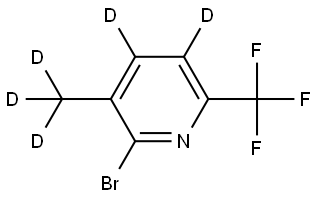 2-bromo-3-(methyl-d3)-6-(trifluoromethyl)pyridine-4,5-d2 Struktur