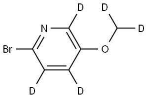 2-bromo-5-(methoxy-d2)pyridine-3,4,6-d3 Struktur