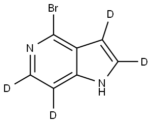 4-bromo-1H-pyrrolo[3,2-c]pyridine-2,3,6,7-d4 Struktur