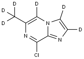 8-chloro-6-(methyl-d3)imidazo[1,2-a]pyrazine-2,3,5-d3 Struktur