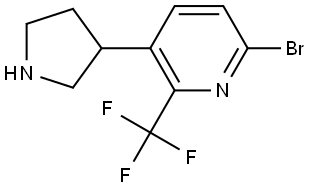 6-bromo-3-(pyrrolidin-3-yl)-2-(trifluoromethyl)pyridine Struktur