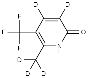 6-(methyl-d3)-5-(trifluoromethyl)pyridin-3,4-d2-2-ol Struktur