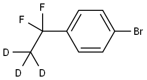 1-bromo-4-(1,1-difluoroethyl-2,2,2-d3)benzene Struktur