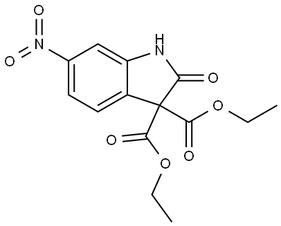 diethyl 6-nitro-2-oxoindoline-3,3-dicarboxylate Struktur