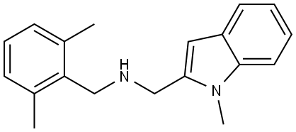 N-[(2,6-dimethylphenyl)methyl]-1-(1-methylindol-2-yl)methanamine Struktur