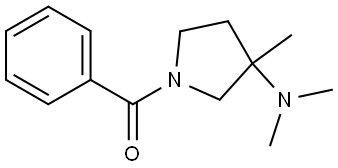 3-(dimethylamino)-3-methyl-pyrrolidin-1-yl]-phenyl-methanone Struktur