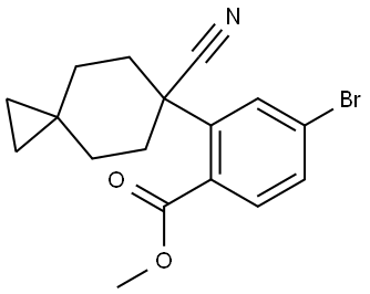 methyl 4-bromo-2-(6-cyanospiro[2.5]octan-6-yl)benzoate Struktur