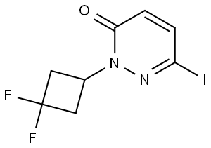 2-(3,3-difluorocyclobutyl)-6-iodopyridazin-3(2H)-one Struktur