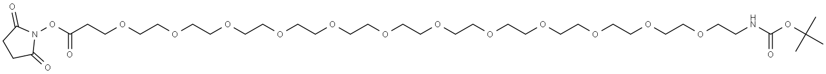 t-Boc-N-amido-PEG12-NHS ester Struktur