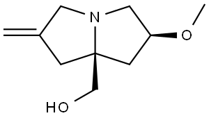 (2S,7aS)-2-methoxy-6-methylidene-hexahydro-1H-pyrrolizin-7a-yl]methanol Struktur