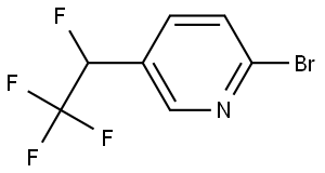 Pyridine, 2-bromo-5-(1,2,2,2-tetrafluoroethyl)- Struktur