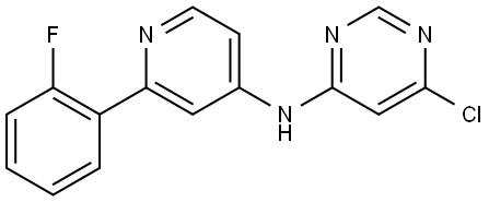 6-chloro-N-(2-(2-fluorophenyl)pyridin-4-yl)pyrimidin-4-amine Struktur