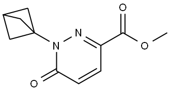 methyl 1-(bicyclo[1.1.1]pentan-1-yl)-6-oxo-1,6-dihydropyridazine-3-carboxylate Struktur