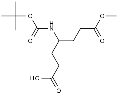 Heptanedioic acid, 4-[[(1,1-dimethylethoxy)carbonyl]amino]-, 1-methyl ester Struktur