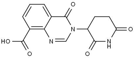 8-Quinazolinecarboxylic acid, 3-(2,6-dioxo-3-piperidinyl)-3,4-dihydro-4-oxo- Struktur