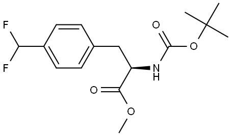 methyl (R)-2-((tert-butoxycarbonyl)amino)-3-(4-(difluoromethyl)phenyl)propanoate Struktur