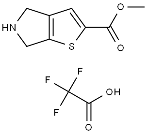 methyl 5,6-dihydro-4H-thieno[2,3-c]pyrrole-2-carboxylate 2,2,2-trifluoroacetate Struktur