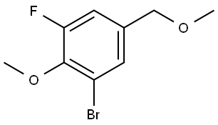 1-Bromo-3-fluoro-2-methoxy-5-(methoxymethyl)benzene Struktur