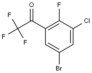 1-(5-bromo-3-chloro-2-fluorophenyl)-2,2,2-trifluoroethanone Struktur