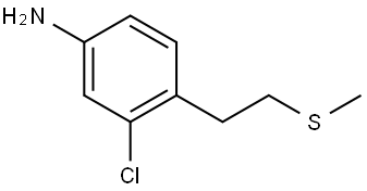 Benzenamine, 3-chloro-4-[2-(methylthio)ethyl]- Struktur