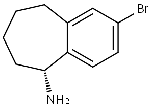 (R)-2-bromo-6,7,8,9-tetrahydro-5H-benzo[7]annulen-5-amine Struktur