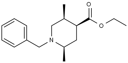 ethyl (2R,4S,5S)-1-benzyl-2,5-dimethyl-piperidine-4-carboxylate Struktur