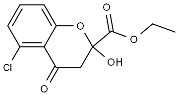 ethyl 5-chloro-2-hydroxy-4-oxo-chromane-2-carboxylate Struktur