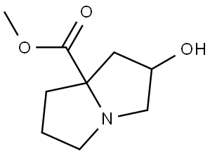 methyl 2-hydroxy-1,2,3,5,6,7-hexahydropyrrolizine-8-carboxylate Struktur