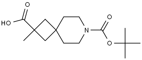 7-Azaspiro[3.5]nonane-2,7-dicarboxylic acid, 2-methyl-, 7-(1,1-dimethylethyl) ester Struktur