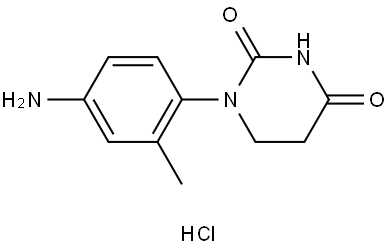 2,4(1H,3H)-Pyrimidinedione, 1-(4-amino-2-methylphenyl)dihydro-, hydrochloride (1:1) Struktur