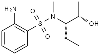 rel-2-amino-N-((2R,3R)-2-hydroxypentan-3-yl)-N-methylbenzenesulfonamide Struktur