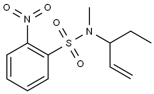 N-methyl-2-nitro-N-(pent-1-en-3-yl)benzenesulfonamide Struktur