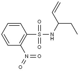 2-nitro-N-(pent-1-en-3-yl)benzenesulfonamide Struktur