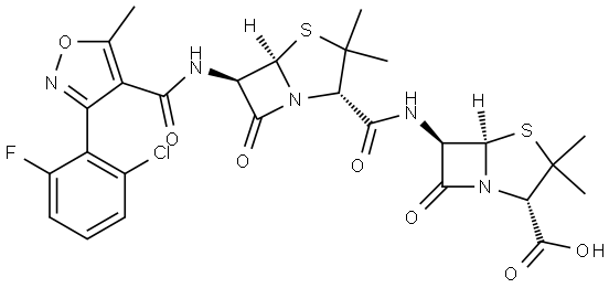 Flucloxacillin EP Impurity E Struktur