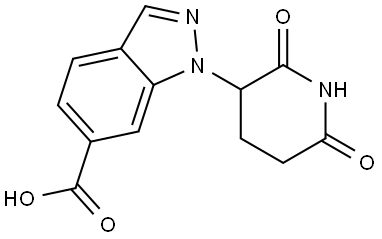 1H-Indazole-6-carboxylic acid, 1-(2,6-dioxo-3-piperidinyl)- Struktur