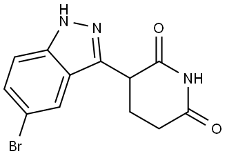 2,6-Piperidinedione, 3-(5-bromo-1H-indazol-3-yl)- Struktur