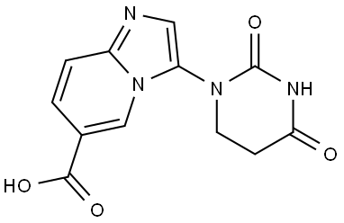 Imidazo[1,2-a]pyridine-6-carboxylic acid, 3-(tetrahydro-2,4-dioxo-1(2H)-pyrimidinyl)- Struktur