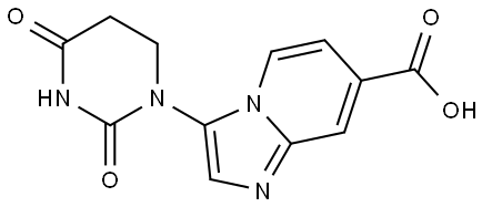 Imidazo[1,2-a]pyridine-7-carboxylic acid, 3-(tetrahydro-2,4-dioxo-1(2H)-pyrimidinyl)- Struktur