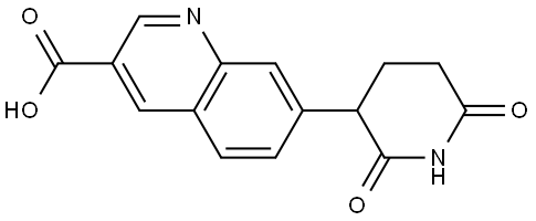 7-(2,6-Dioxopiperidin-3-yl)quinoline-3-carboxylic acid Struktur