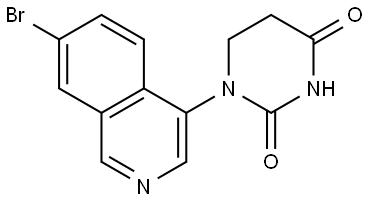 2,4(1H,3H)-Pyrimidinedione, 1-(7-bromo-4-isoquinolinyl)dihydro- Struktur