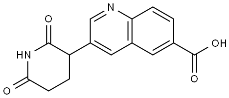 3-(2,6-Dioxopiperidin-3-yl)quinoline-6-carboxylic acid Struktur