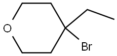 4-Bromo-4-ethyltetrahydropyran Struktur