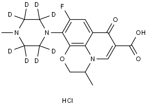 Ofloxacin D8 Hydrochloride Struktur