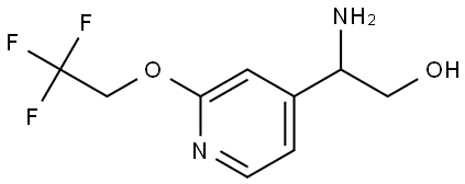 2-amino-2-(2-(2,2,2-trifluoroethoxy)pyridin-4-yl)ethan-1-ol Struktur