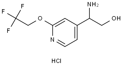 2-amino-2-(2-(2,2,2-trifluoroethoxy)pyridin-4-yl)ethan-1-ol hydrochloride Struktur